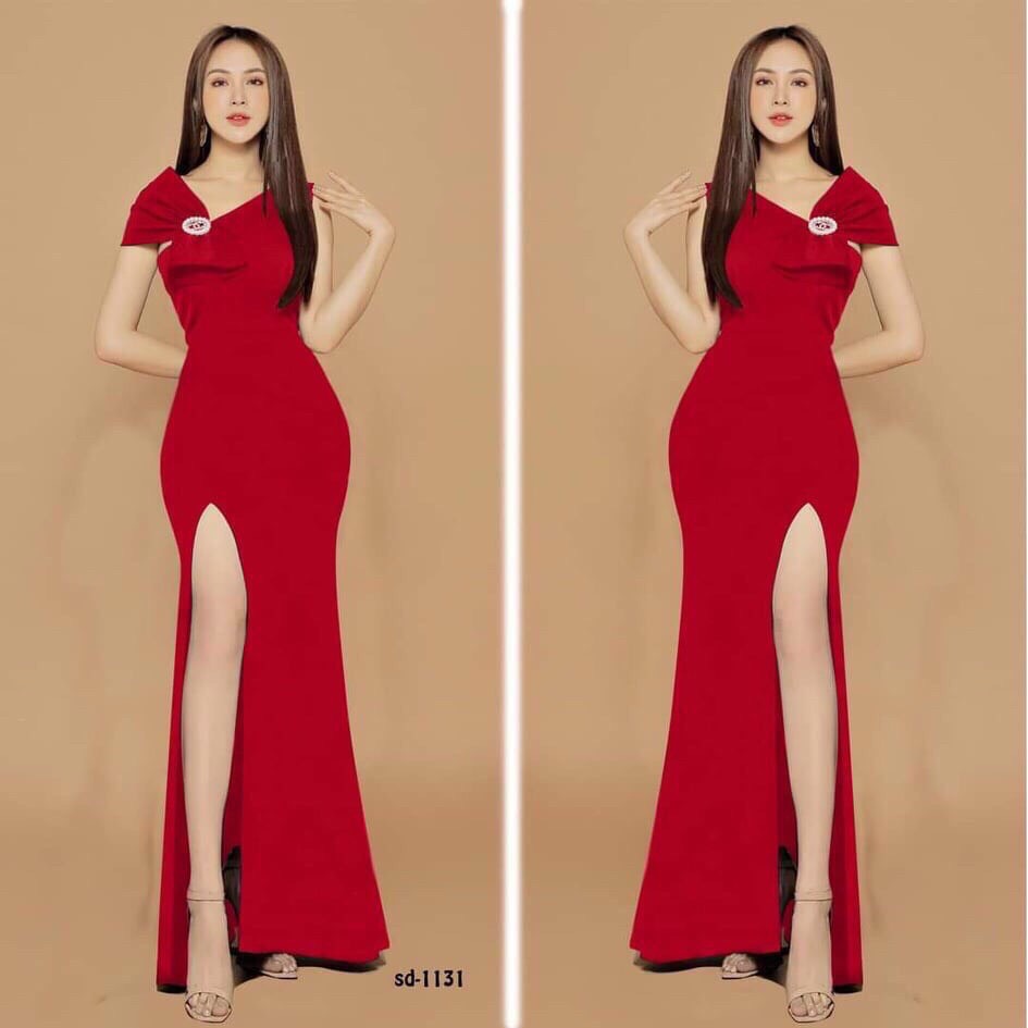 Đầm Dạ Hội Cổ Nơ Cách Điệu - D74376